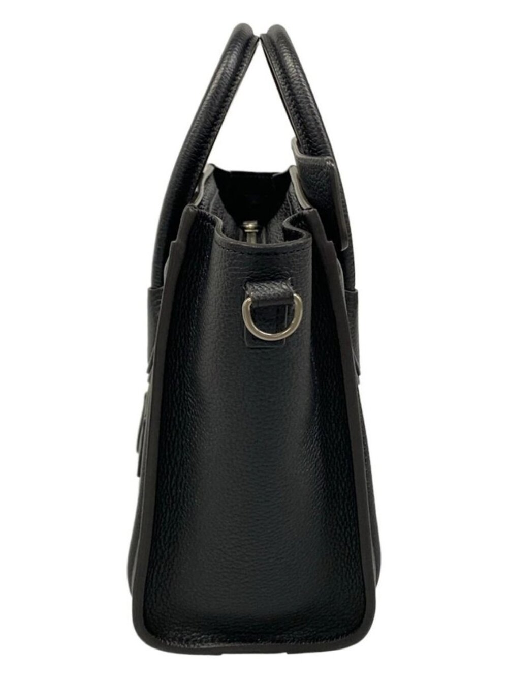 CELINE Luggage Nano Shopper - Black Drummed calfskin Handbag - Picture 2 of 15